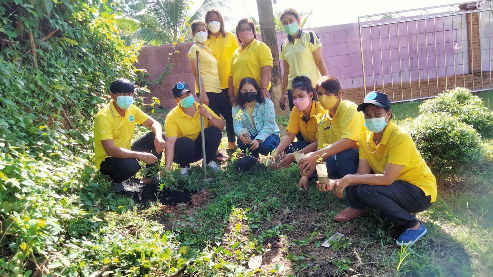 เจ้าหน้าที่ สสอ.พนม และ รพ.สต. จัดกิจกรรมปลูกต้นไม้เนื่องในวันต้นไม้ประจำปีของชาติ